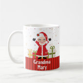 Gepersonaliseerde oma kerstcadeau sneeuwvakantie koffiemok (Links)