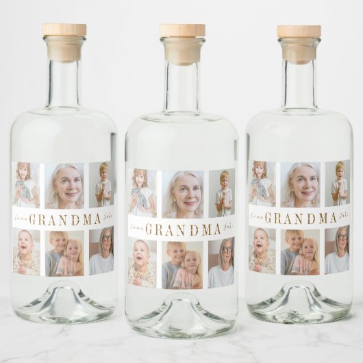 Gepersonaliseerde oma Liquor Label | Aangepaste fo Likeurfles Etiket (Flessen)