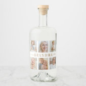Gepersonaliseerde oma Liquor Label | Aangepaste fo Likeurfles Etiket (Voorkant)