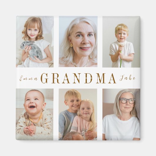 Gepersonaliseerde oma magneet | Aangepaste foto's (Voorkant)