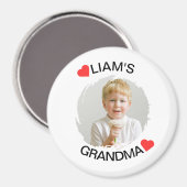 Gepersonaliseerde oma magneet | Gezichtsfoto van k (Voorkant / Achterkant)