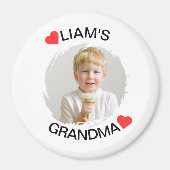 Gepersonaliseerde oma magneet | Gezichtsfoto van k (Voorkant)