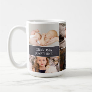 Gepersonaliseerde Oma Naam Fotocollage Koffiemok