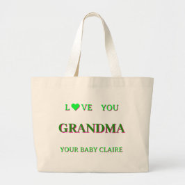Gepersonaliseerde oma Script Grote Canvas tas GROE