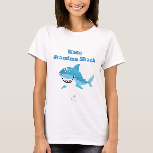 Gepersonaliseerde Oma Shark Aangepaste naam T-shirt (Voorkant)