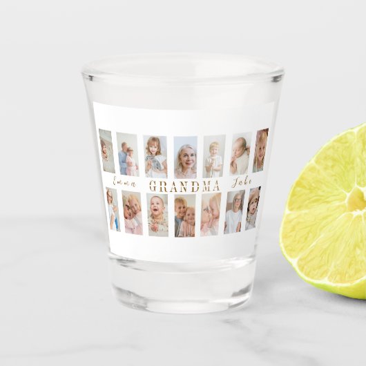 Gepersonaliseerde oma Shot Glass | Aangepaste foto Glas (Voorkant)