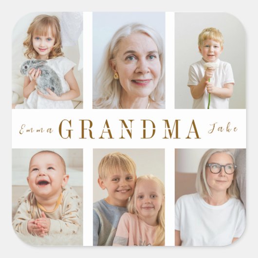 Gepersonaliseerde oma Sticker | Aangepaste foto's (Voorkant)