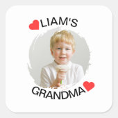 Gepersonaliseerde oma Sticker | Gezichtsfoto van k (Voorkant)