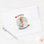 Gepersonaliseerde oma Sticker | Gezichtsfoto van k (Envelop)
