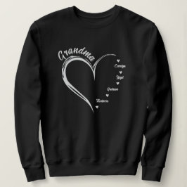 Gepersonaliseerde oma sweatshirt, oma hart trui