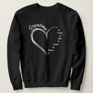 Gepersonaliseerde oma sweatshirt, oma hart trui