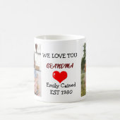 Gepersonaliseerde oma We houden van je 2 foto's Koffiemok (Center)