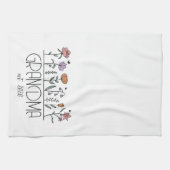 Gepersonaliseerde oma Wildflower Theedoek (Horizontaal)