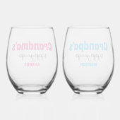 Gepersonaliseerde oma's en opa's Sippy Cup Wijnglas Zonder Voet (Achterkant)