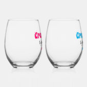 Gepersonaliseerde oma's en opa's Sippy Cup Wijnglas Zonder Voet (Rechts)