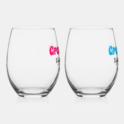 Gepersonaliseerde oma's en opa's Sippy Cup Wijnglas Zonder Voet (Rechts)