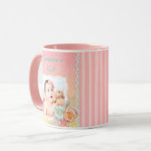 Gepersonaliseerde "Oma's Girl" Roze Koffie Mok (Voorkant links)