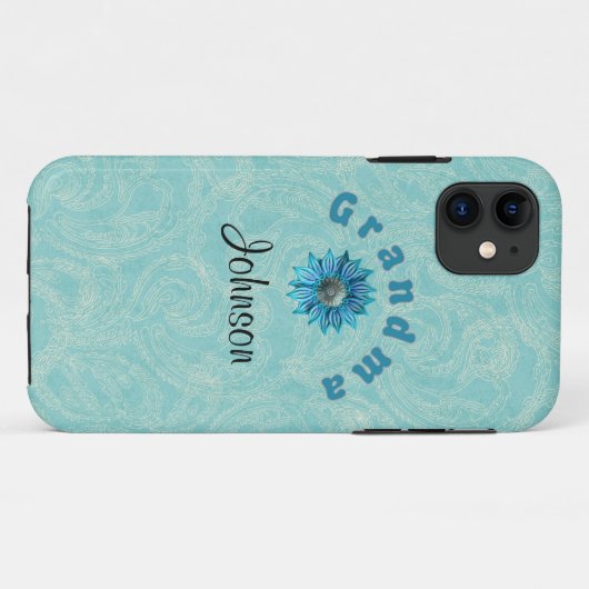 Gepersonaliseerde oma's iPhone Case (Achterkant (horizontaal))