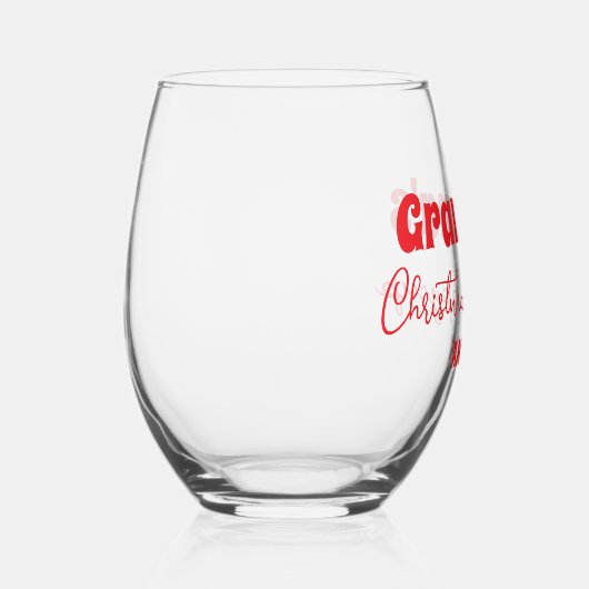 Gepersonaliseerde oma's kerst Sippy Cup Wijnglas Zonder Voet (Rechts)