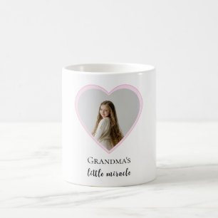 Gepersonaliseerde Oma's Little Miracle Heart Foto Koffiemok