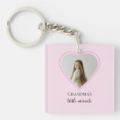 Gepersonaliseerde Oma's Little Miracle Heart Foto Sleutelhanger (voorkant)