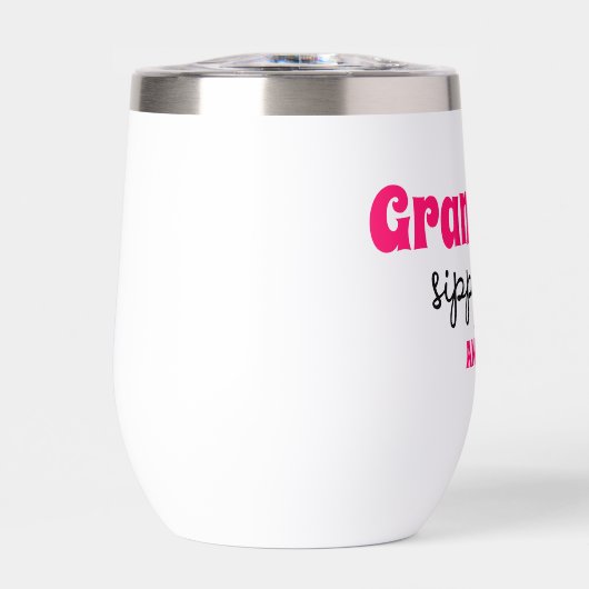 Gepersonaliseerde oma's Sippy Cup Wijn Tumbler (Voorkant)