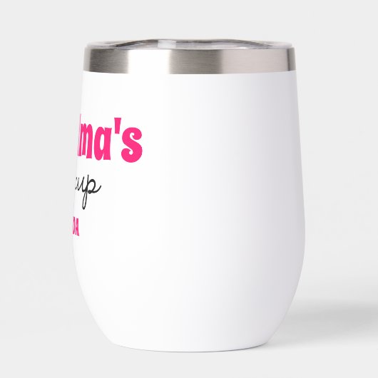 Gepersonaliseerde oma's Sippy Cup Wijn Tumbler (Achterkant)