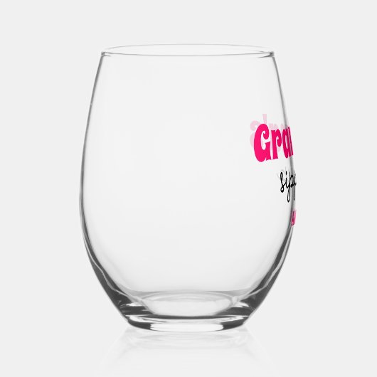 Gepersonaliseerde oma's Sippy Cup Wijnglas Zonder Voet (Rechts)