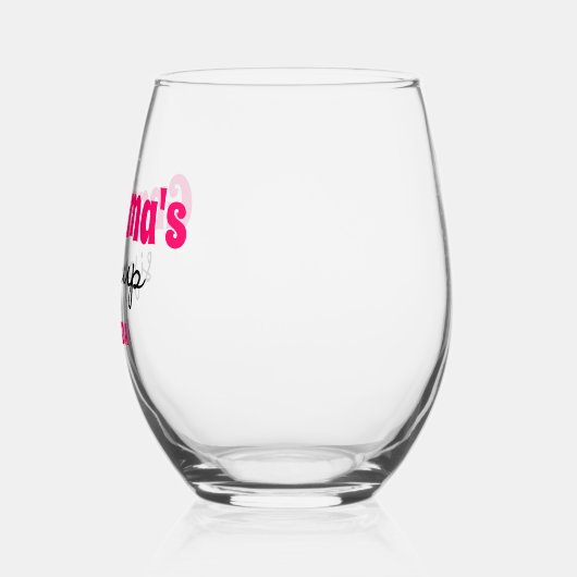 Gepersonaliseerde oma's Sippy Cup Wijnglas Zonder Voet (Links)