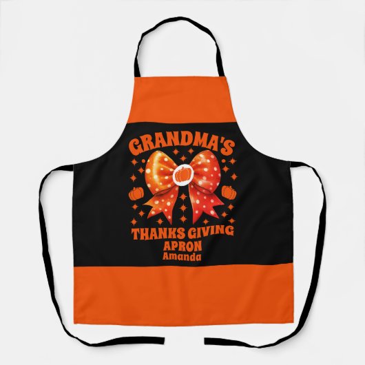 Gepersonaliseerde oma's Thanksgiving Schort (Voorkant)