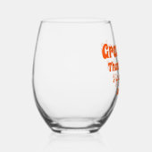 Gepersonaliseerde oma's Thanksgiving Sippy Cup Wijnglas Zonder Voet (Rechts)