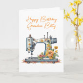 Gepersonaliseerde oma's verjaardag |  kaart (Gele Bloem)