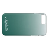 Gepersonaliseerde ombre gradiënt groen Case-Mate iPhone case (Achterkant (Horizontaal))