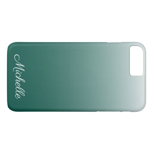 Gepersonaliseerde ombre gradiënt groen Case-Mate iPhone case (Achterkant (Horizontaal))