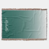 Gepersonaliseerde ombre gradiënt groen deken (Voorkant)