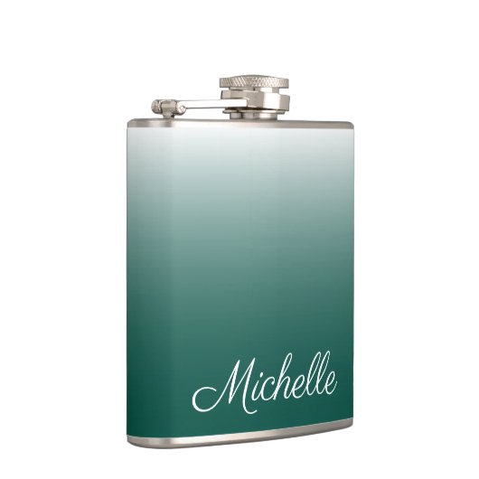 Gepersonaliseerde ombre gradiënt groen heupfles (Rechts)