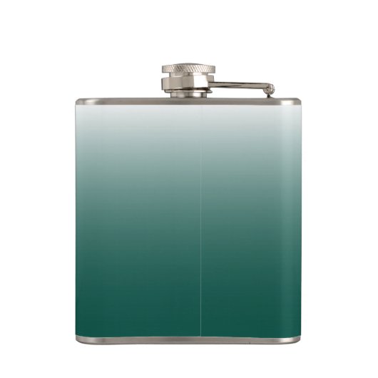 Gepersonaliseerde ombre gradiënt groen heupfles (Achterkant)