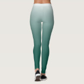 Gepersonaliseerde ombre gradiënt groen leggings (Achterkant)