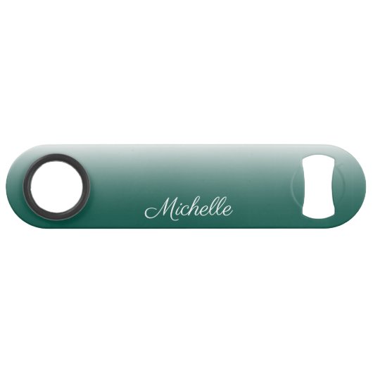 Gepersonaliseerde ombre gradiënt groen speed flessenopener (Voorkant (Horizontaal))