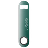 Gepersonaliseerde ombre gradiënt groen speed flessenopener (Voorkant)