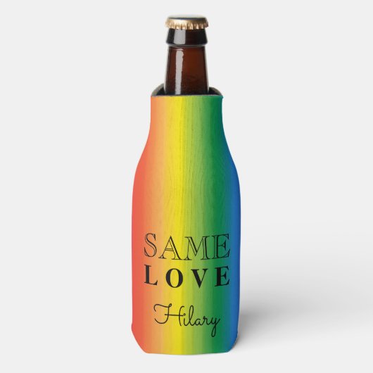 . Gepersonaliseerde ombre Rainbow Pride Summer Par Flesjeskoeler (Fles Voorkant)
