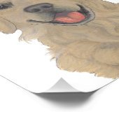 Gepersonaliseerde omkeerbare Golden Retriever Dog  Foto Afdruk (Hoek)