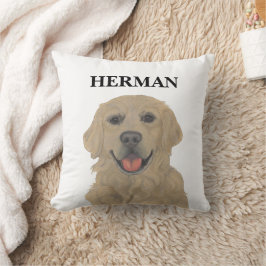 Gepersonaliseerde omkeerbare Golden Retriever Dog Kussen
