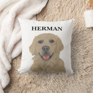 Gepersonaliseerde omkeerbare Golden Retriever Dog Kussen