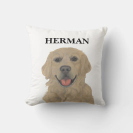 Gepersonaliseerde omkeerbare Golden Retriever Dog Kussen