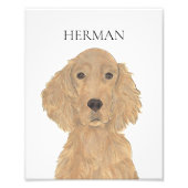 Gepersonaliseerde omkeerbare Ierse Setter Art Foto Afdruk (Voorkant)