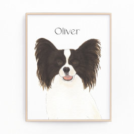 Gepersonaliseerde omkeerbare zwart & wit papillon  foto afdruk