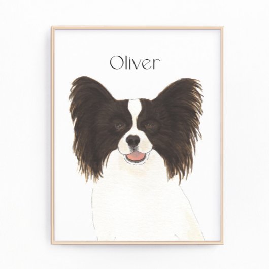 Gepersonaliseerde omkeerbare zwart & wit papillon  foto afdruk