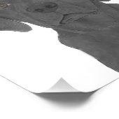 Gepersonaliseerde omkeerbare zwarte labrador kunst foto afdruk (Hoek)