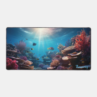Gepersonaliseerde Onderwater Coral Reef Desk Mat